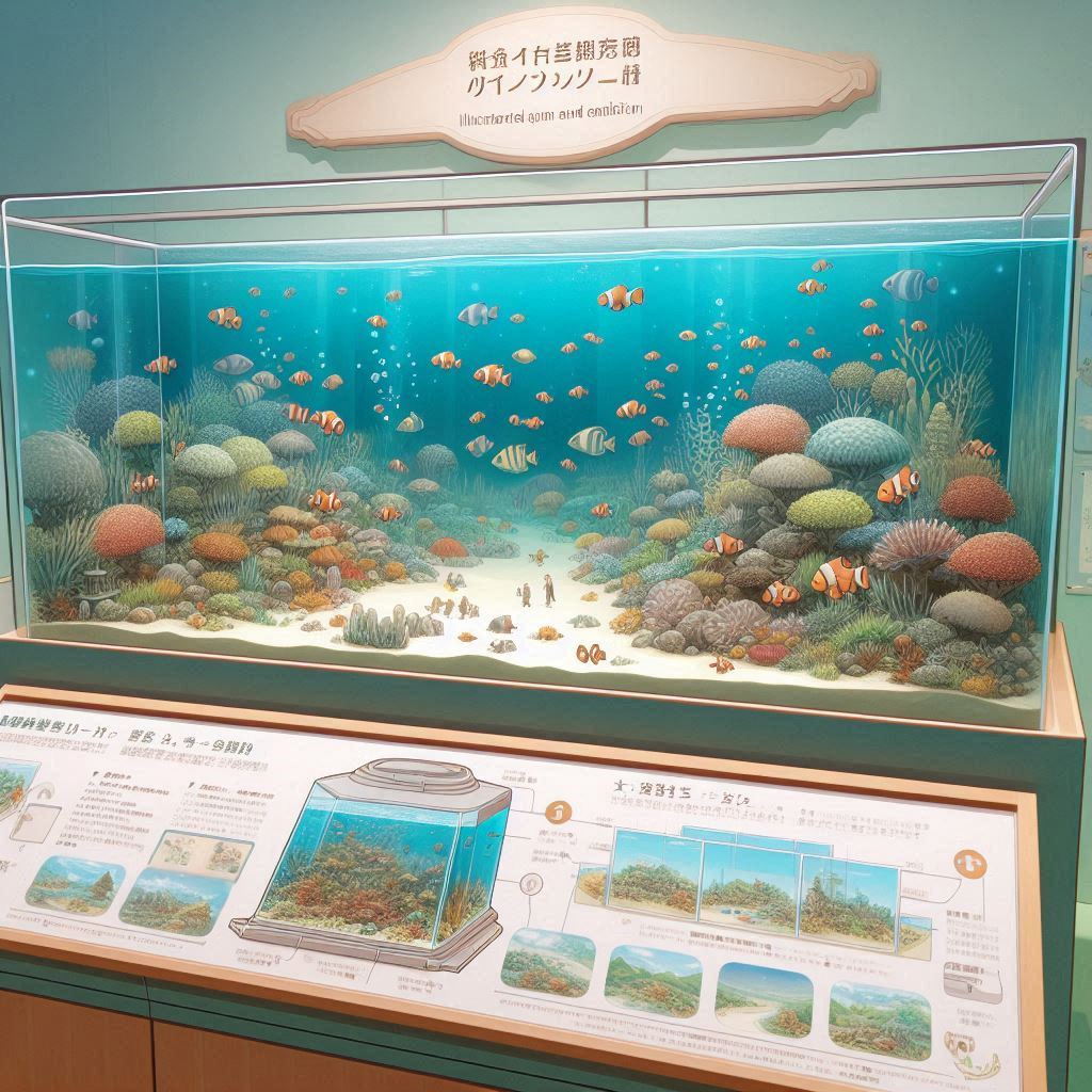 よくある水族館展示のイメージ